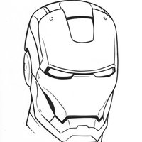 Desenho de Capacete do Iron Man para colorir