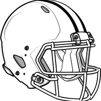 Desenho de Capacete de futebol americano para colorir