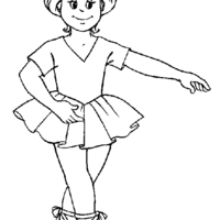 Desenho de Aluna Bailarina para colorir