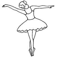 Desenho de Bailarina linda para colorir