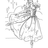 Desenho de Barbie bailarina para colorir