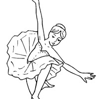 Desenho de Dança da bailarina para colorir