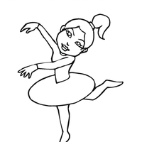 Desenho de Dia da bailarina para colorir