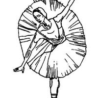 Desenho de Passo de bailarina para colorir