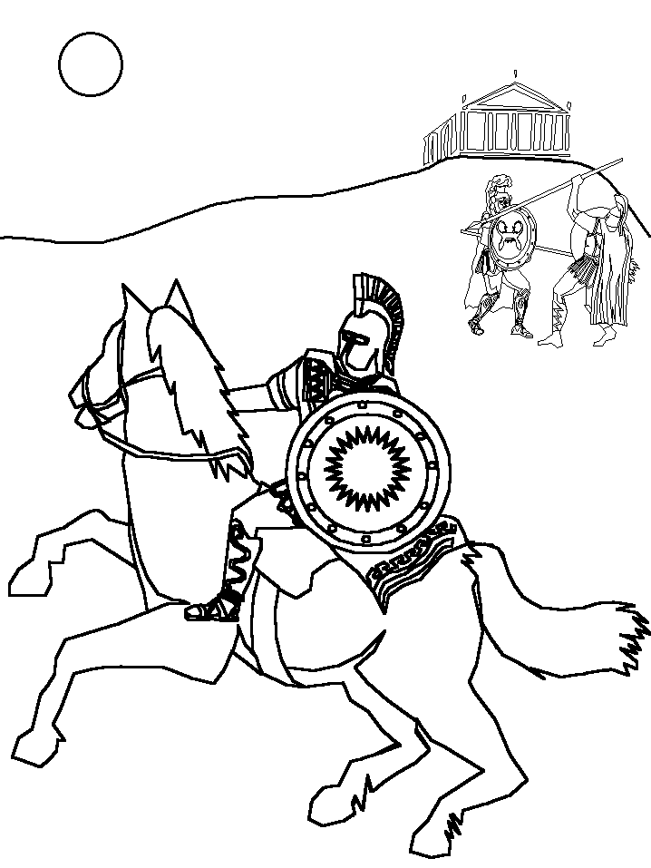 Desenho De Cavaleiro Romano Para Colorir Tudodesenhos