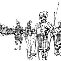 Desenho de Tropa romana para colorir