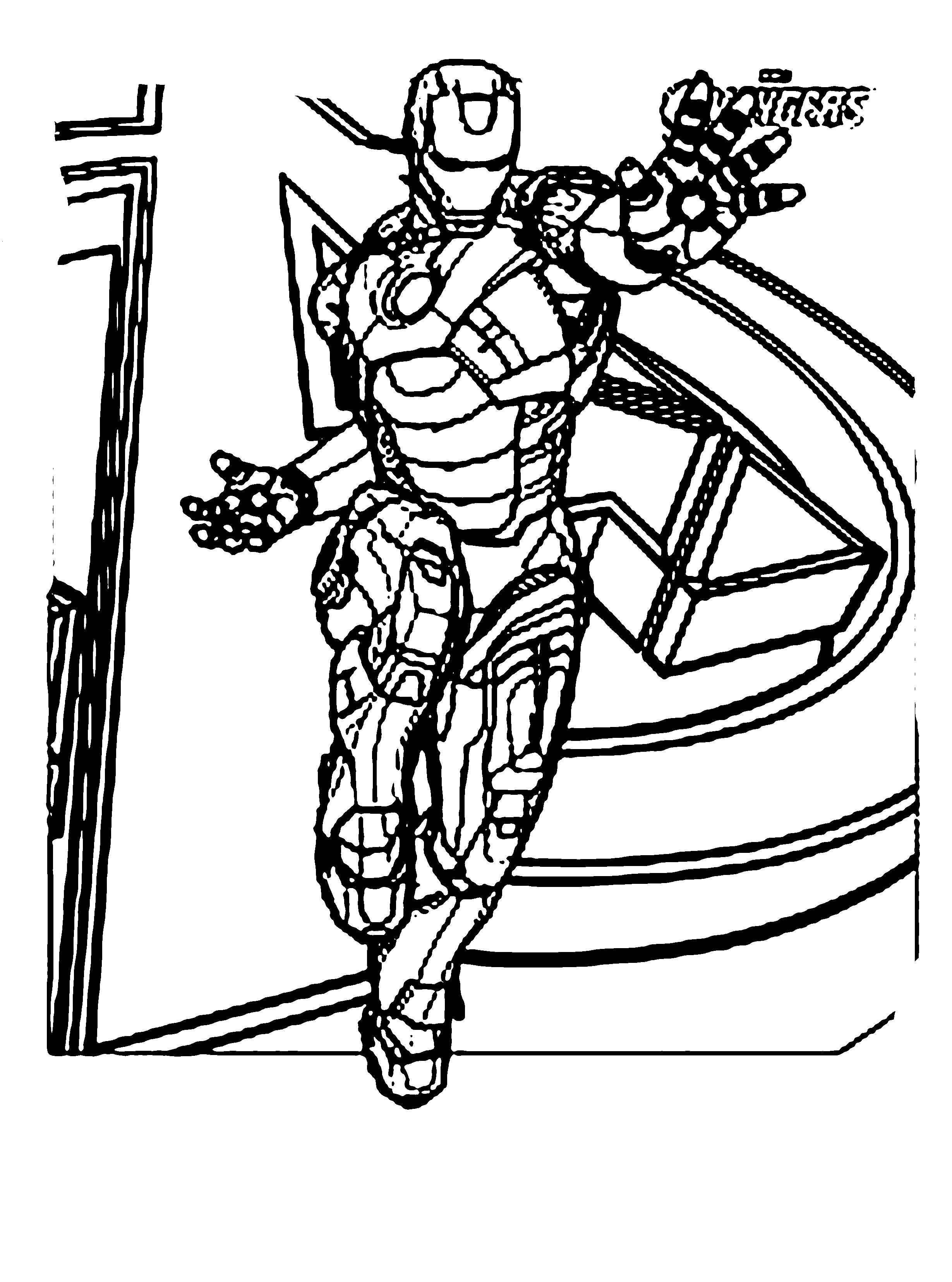 Desenho de Minecraft Armadura de Diamante de Steve para colorir