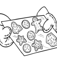 Desenho de Biscoitos de Natal para colorir