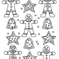 Desenho de Biscoitinhos natalinos para colorir