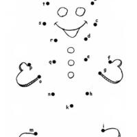 Desenho de Ligar pontos - biscoito para colorir