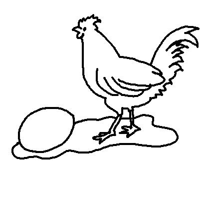 Galinhas em ovos de Páscoa desenhos animados para colorir imagem vetorial  de izakowski© 19390137