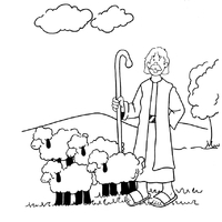 Desenho de Pastor de ovelhas para colorir