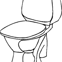 Desenho de Privada do banheiro para colorir