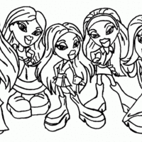 Desenho de Amigas Bratz para colorir