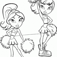 Desenho de Bratz cheerleader para colorir
