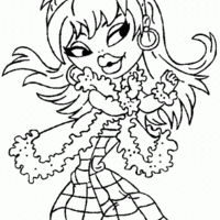 Desenho de Bratz roqueira para colorir