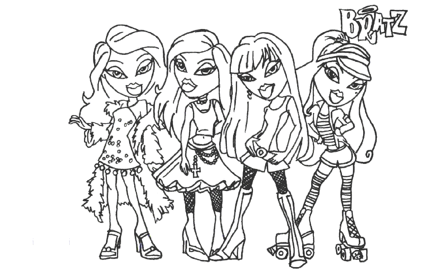 Desenhos para colorir, desenhar e pintar : Desenhos da princesa bratz para  colorir