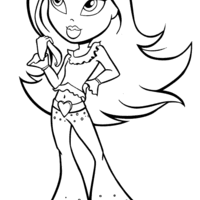 Desenho de Bratz - Sasha para colorir