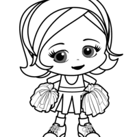 Desenho de Menininha cheerleader para colorir