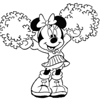 Desenho de Minnie cheerleader para colorir
