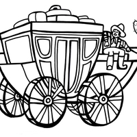 Desenho de Carro do velho oeste para colorir