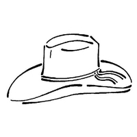 Desenho de Chapéu de cowboy para colorir