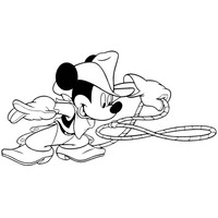 Desenho de Mickey Mouse cowboy para colorir