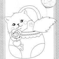 Desenho de Gatinho da boneca Jolie para colorir