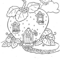 Desenho de Casa da Moranguinho para colorir