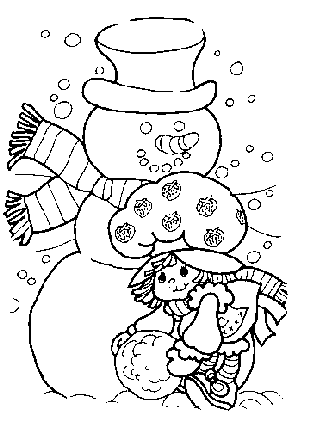 Moranguinho e boneco de neve