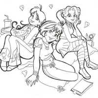Desenho de Meninas da Turma da Monica Jovem para colorir
