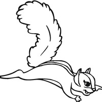 Desenho de Esquilo saltando para colorir