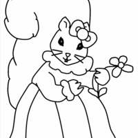 Desenho de Rainha esquilo para colorir