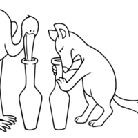 Desenho de Fábula A raposa e a cegonha para colorir