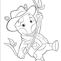 Desenho de Uniqua brincando de Tarzan para colorir