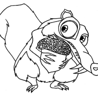 Desenho de Scrat para colorir