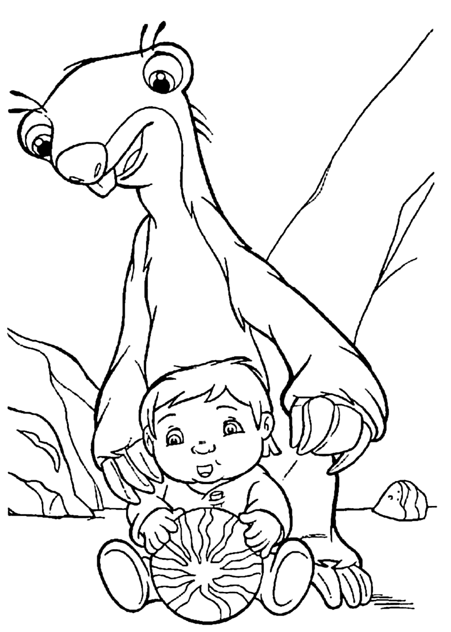 Desenho de Sid e menininho para colorir - Tudodesenhos