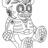 Desenho de Caveira de brinquedo para colorir