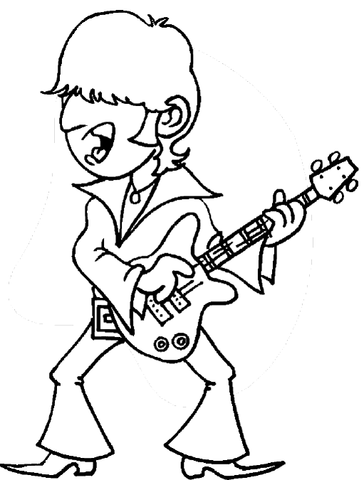 Download Desenho de Roqueiro tocando guitarra para colorir ...