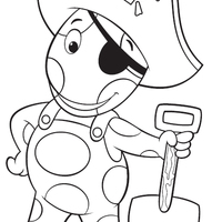 Desenho de pirata Uniqua para colorir