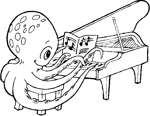 Polvo tocando piano