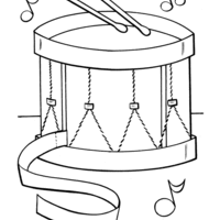 Desenho de Tambor instrumento para colorir