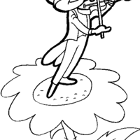 Desenho de Formiga Atômica tocando violino para colorir