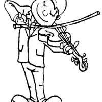 Desenho de Homem violonita para colorir