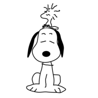 Desenho de Cachorro Snoopy para colorir