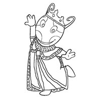 Desenho de rainha Uniqua para colorir