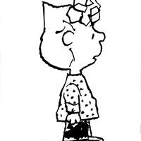 Desenho de Sally personagem de Snoopy para colorir