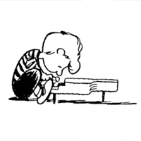 Desenho de Schroeder personagem de Snoopy para colorir