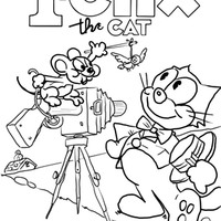 Desenho de Felix e o rato para colorir