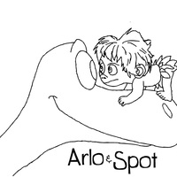 Desenho de Arlo e Spot para colorir